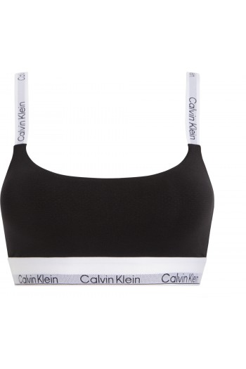 Calvin Klein 000QF7970E-UB1, Γυναικείο Αθλητικό Bralette Modern Air μες φαρδιά τιράντα, ΜΑΥΡΟ